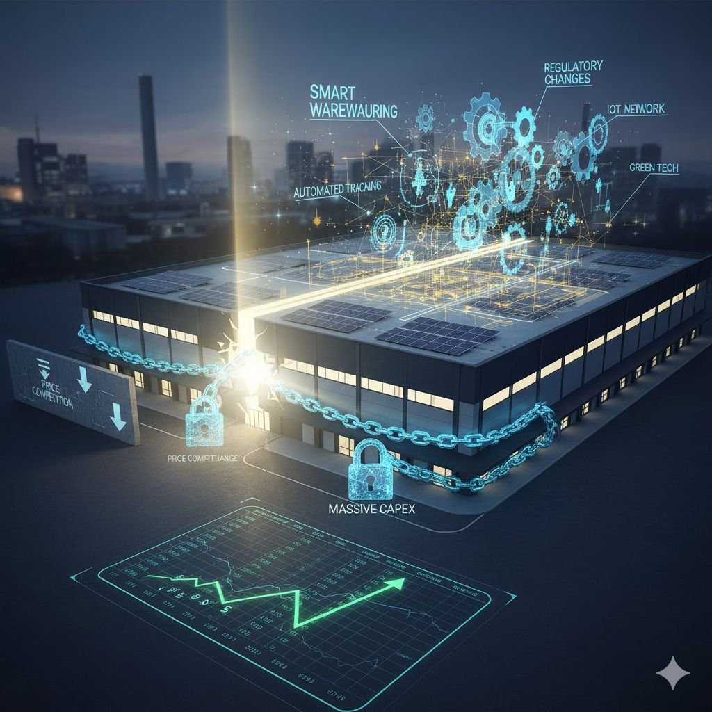 دراسة جدوى مشروع تأجير المستودعات والمخازن: إدارة التحديات (CAPEX، المنافسة) عبر التخزين الذكي (Smart Warehousing) والحلول المالية.