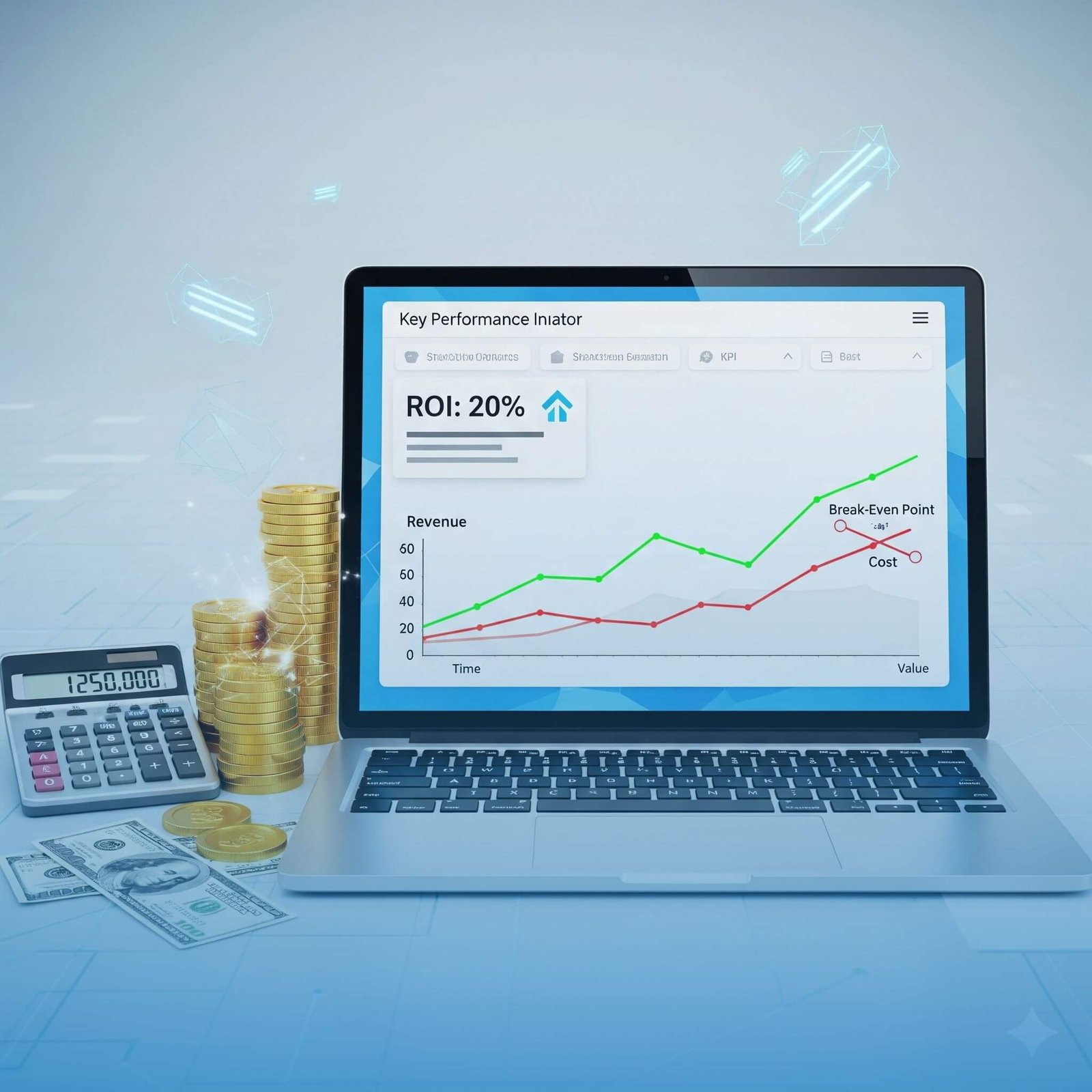 دراسة جدوى مشروع خدمات تنظيف وصيانة العقارات تظهر النموذج المالي ونقطة التعادل (Break-Even Point).