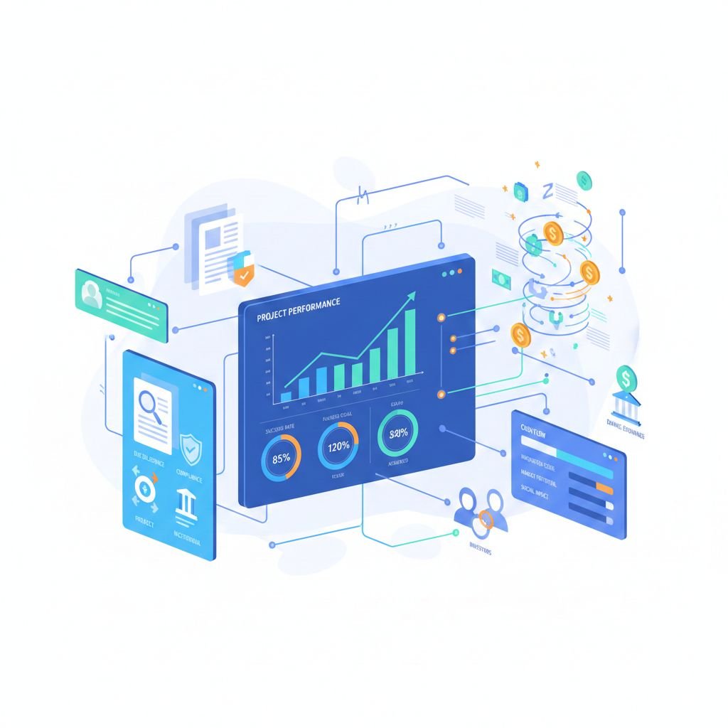 رسم بياني يوضح شروط قبول المشاريع في منصات التمويل الجماعي وجاهزية ملف الطرح الاستثماري لعام 2026