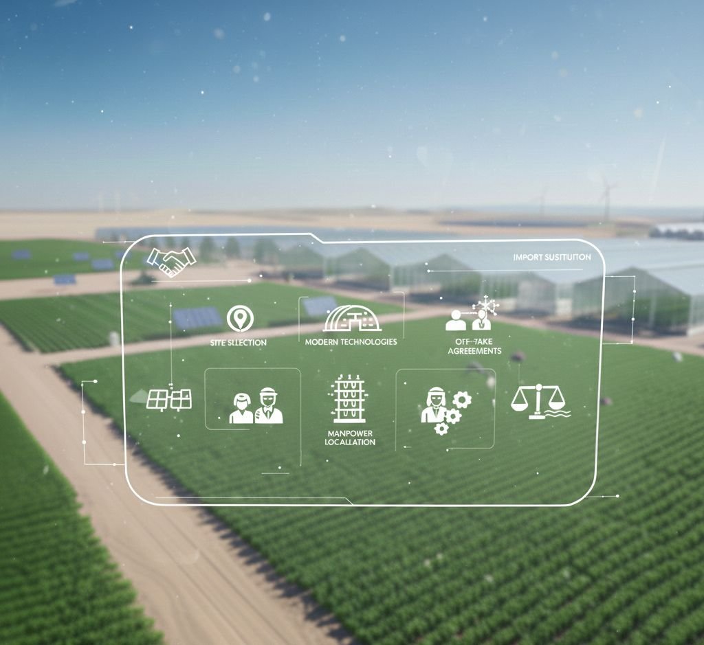 خارطة طريق الجانب الفني والتسويقي للمشاريع الزراعية الذكية وتوطين الوظائف في السعودية.