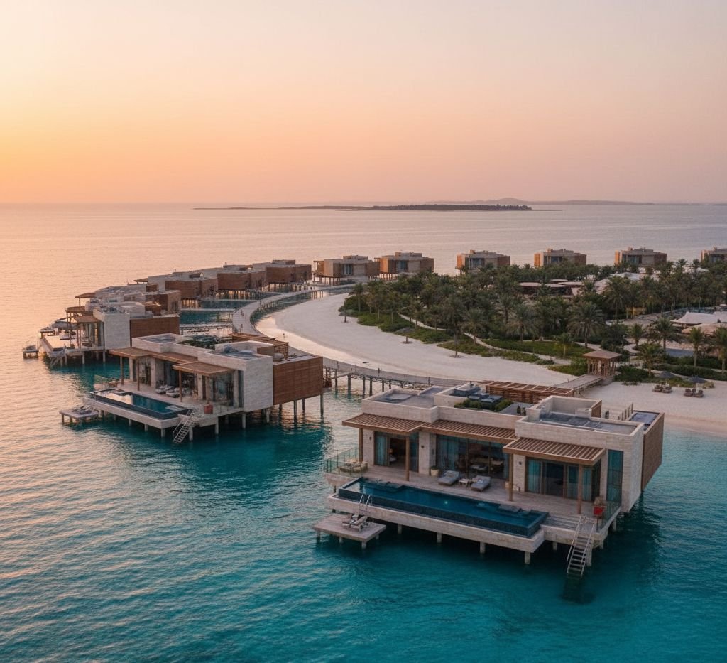 تمويل المشاريع السياحية في السعودية 2026: استراتيجية الحصول على دعم يتجاوز 15 مليون ريال 1 منتجع سياحي فاخر على شاطئ البحر يجسد فرص تمويل المشاريع السياحية في السعودية لعام 2026.